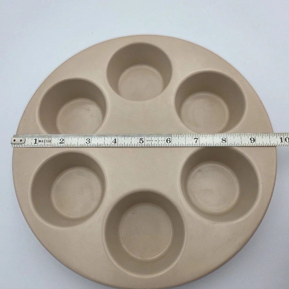 Anchor Hocking Microware Muffin Cupcake Pan PM 447 TI 486 4 Beige Tan 10
